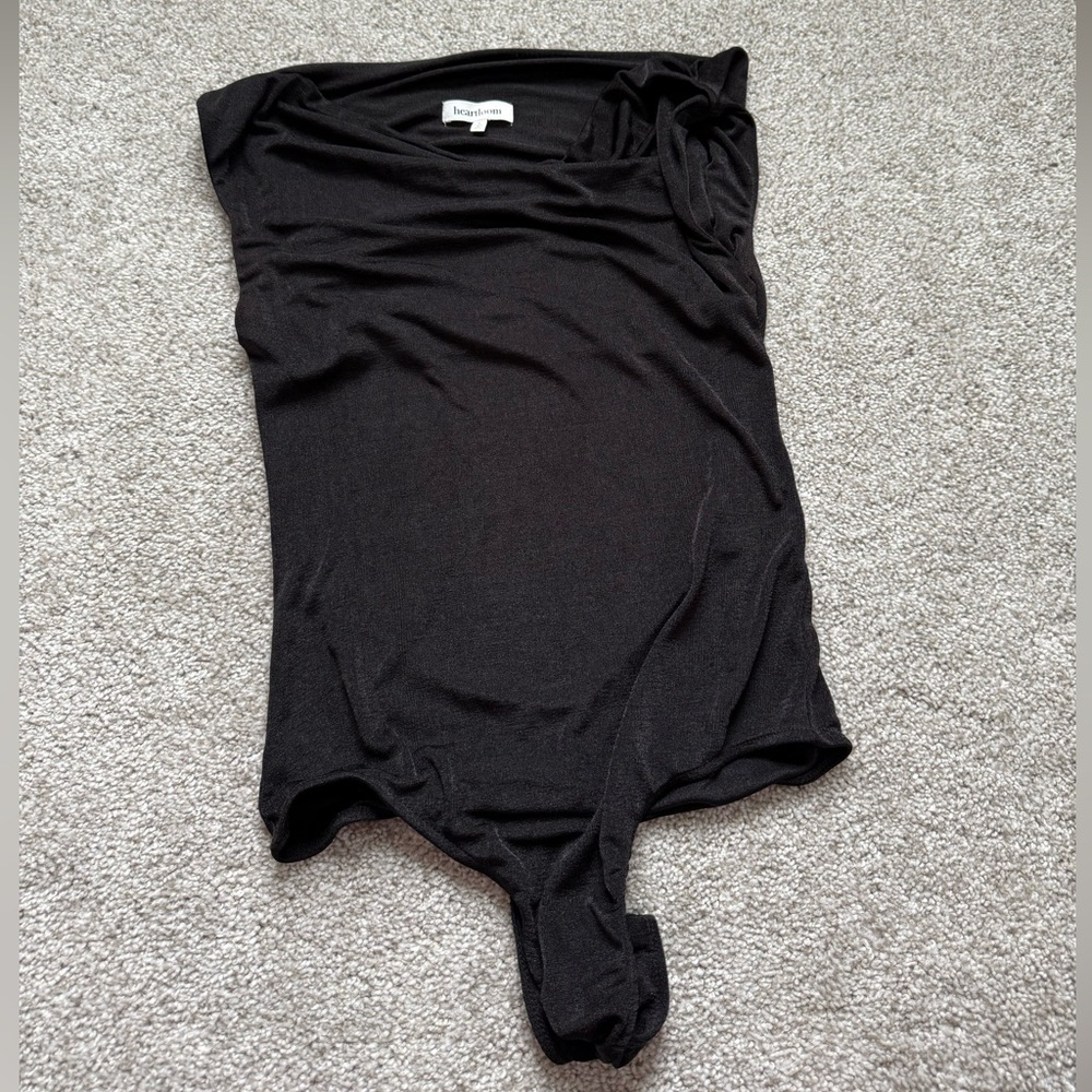 Heartloom Black Sleeveless Bodysuit - Stretch Knit